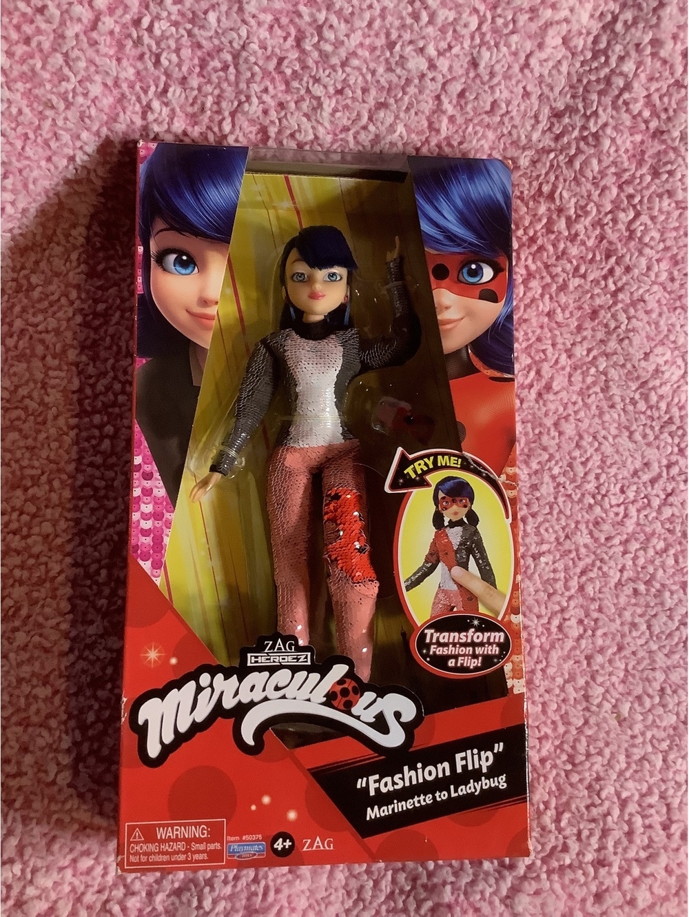Miraculous Fashion Flip Doll - Marinette to Ladybug Transforming Toy